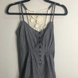 Short Soft Fabric Blue Denim Romper - Item#62